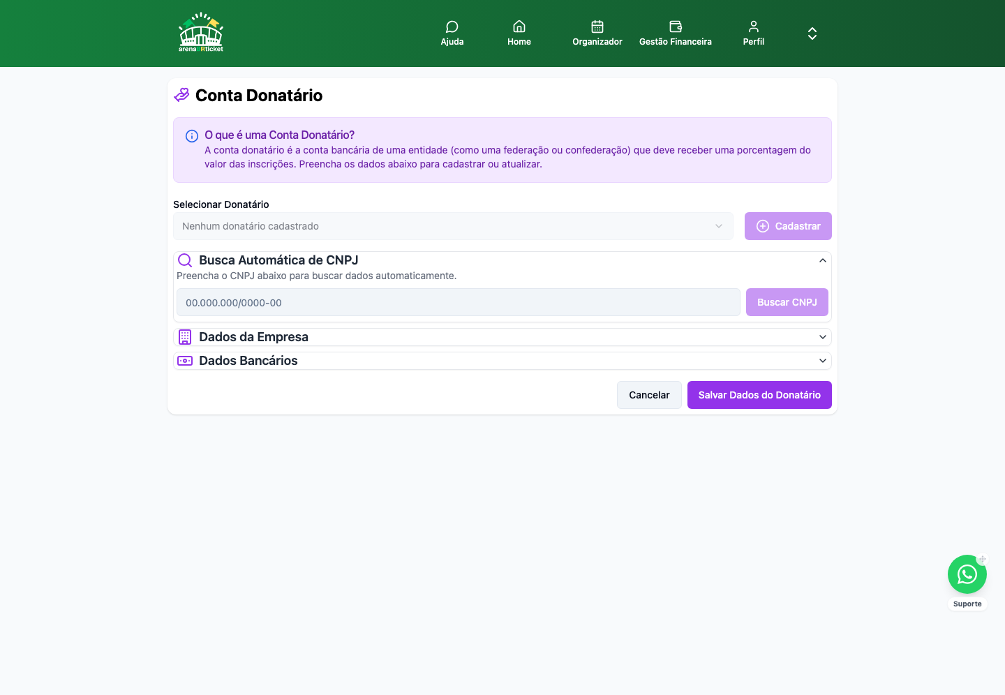 Conta Donatário / Anuentes