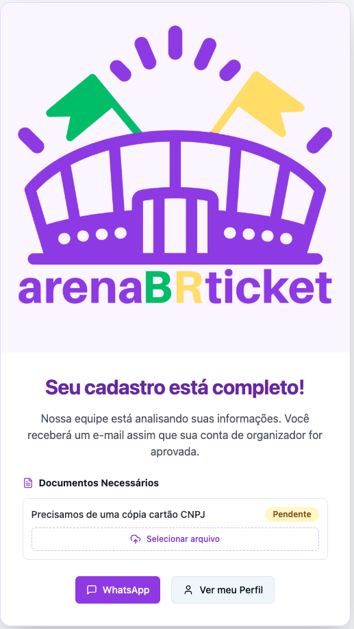 Cadastro: Aprovação Pendente
